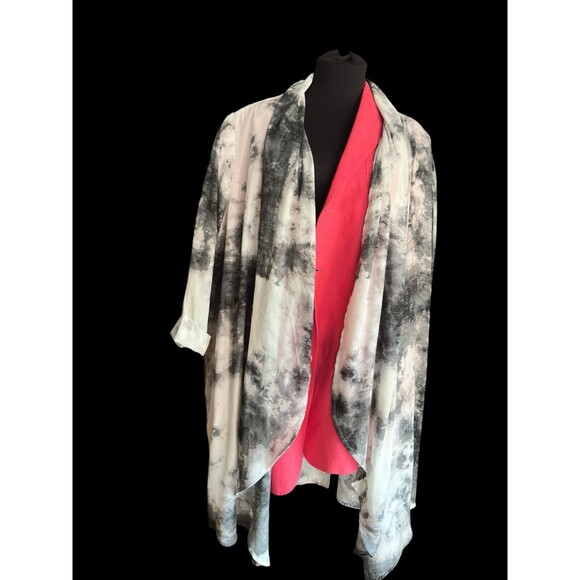 Melissa McCarthy Seven Kimono Women’s 2X Lightweight Watercolor Duster Cardigan - Picture 1 of 16